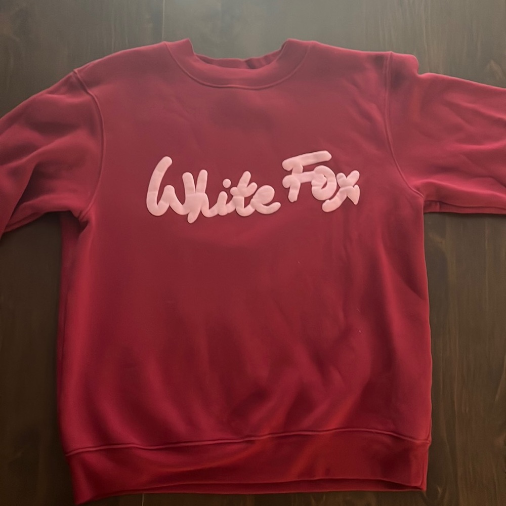 White fox crew neck